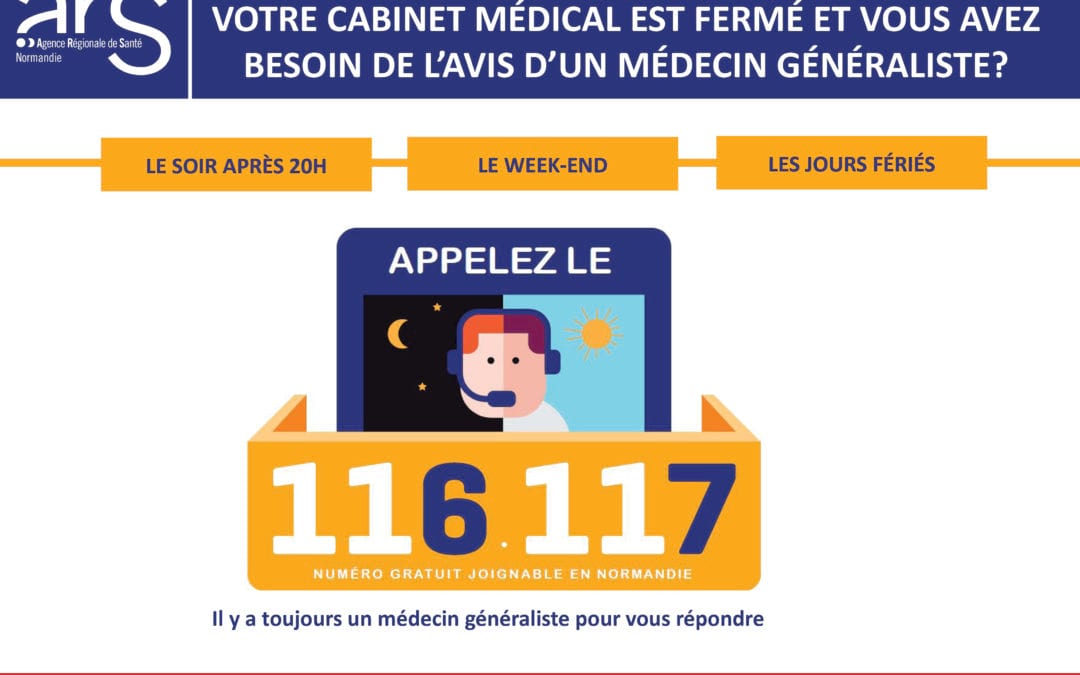 Le 116 – 117, numéro pour joindre un médecin généraliste de garde en Normandie