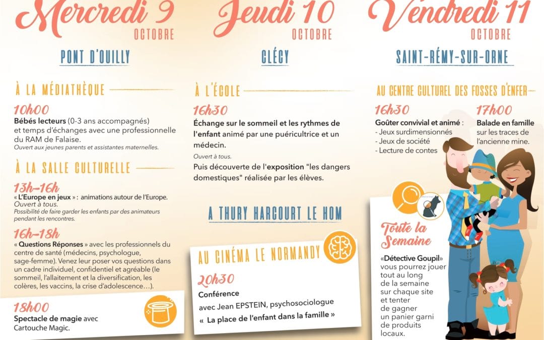 Forum des Familles du 9 au 12 octobre 2019 organisé par le Réseau Parentalité en Suisse Normande