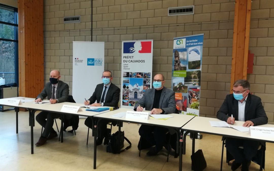 Signature du Contrat Territoire Eau Climat (CTEC) du Cingal-Suisse Normande
