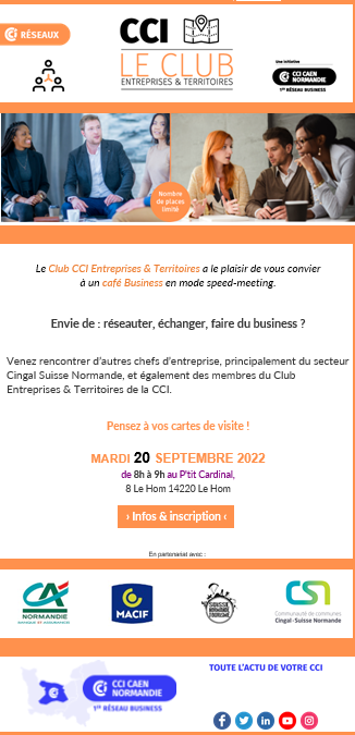 Café Business le 20 septembre !