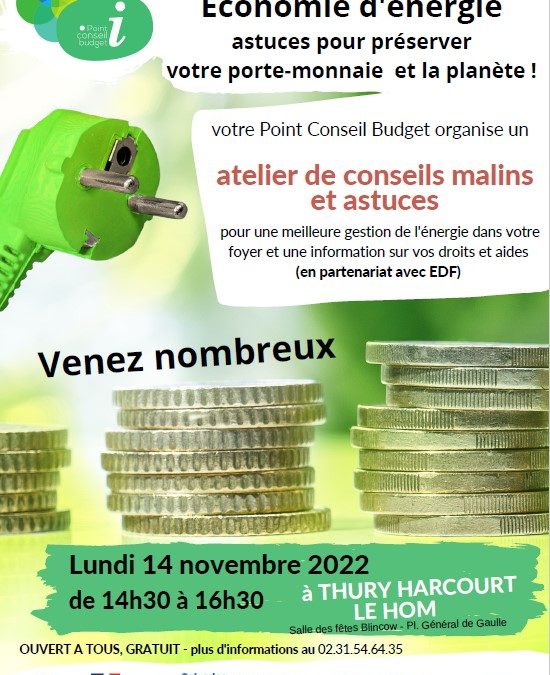 Atelier “économie d’énergie” à Thury-Harcourt-le-Hom