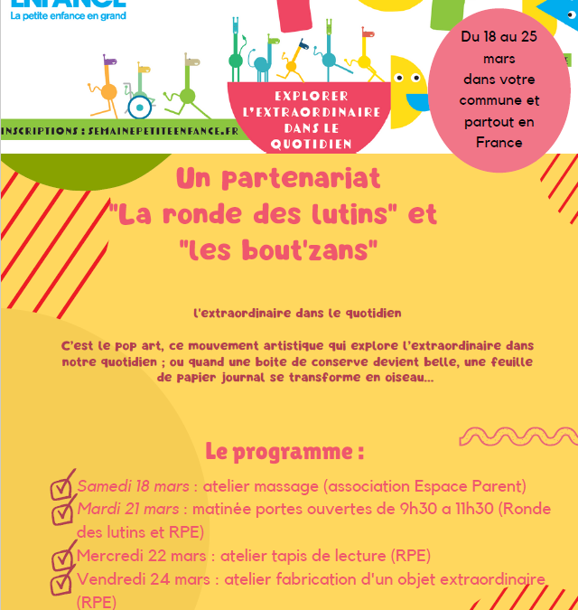 Semaine nationale de la Petite Enfance – 10ème édition