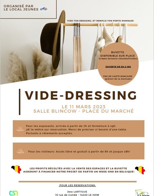 Vide-dressing à Thury-Harcourt, le samedi 11 mars 2023