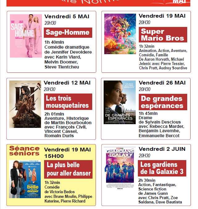 Cinéma Le Normandy à Bretteville-sur-Laize / Programmation de Mai