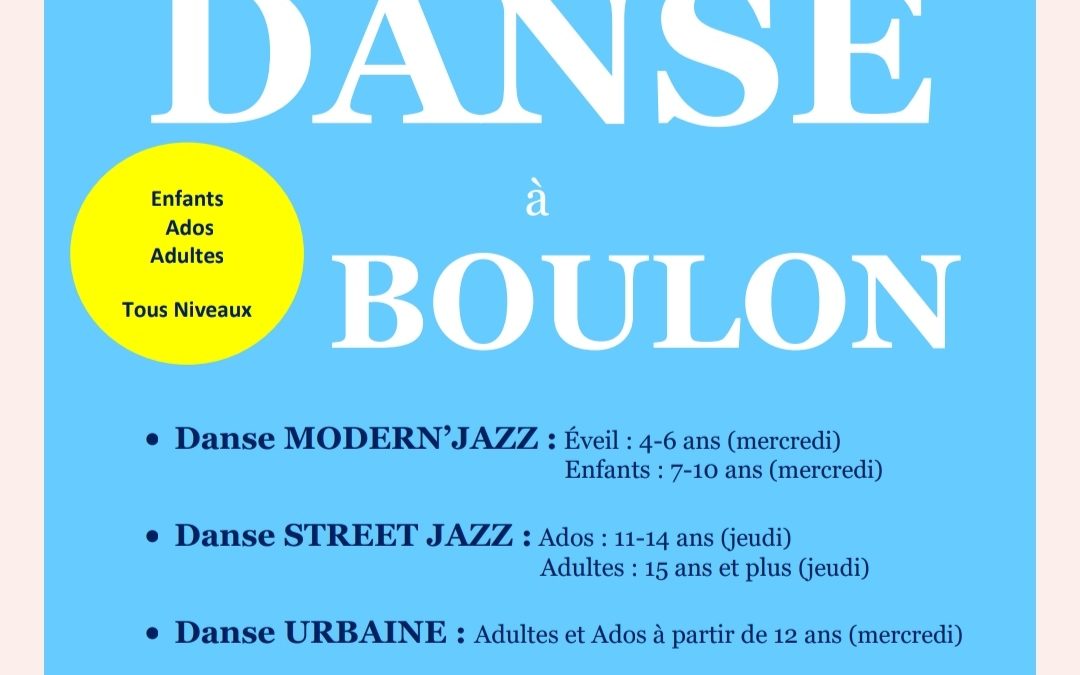 Une nouvelle activité “danse” proposée pour la rentrée prochaine, à Boulon