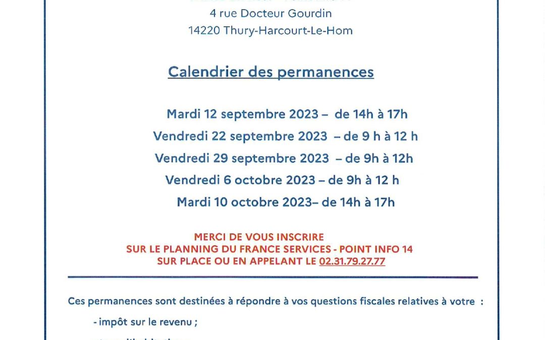 Permanence du centre des finances publiques