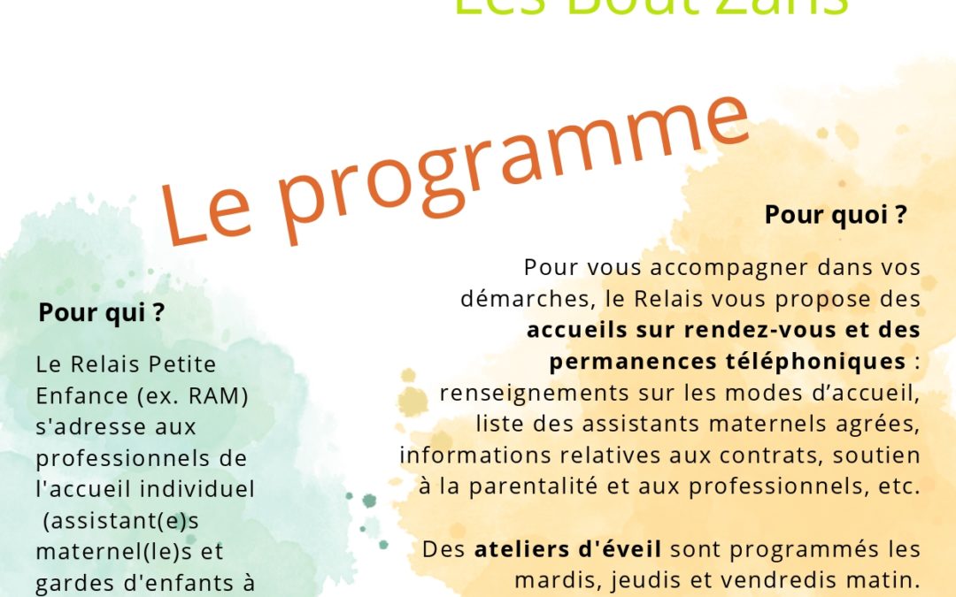 Programme du RPE les Bout’Zans à THURY-HARCOUT-le-HOM