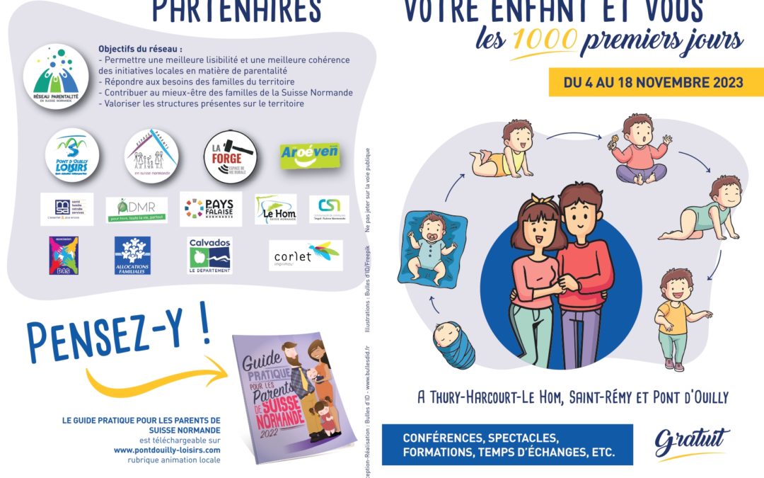Événements en novembre “votre enfant et vous les 1000 premiers jours” en partenariat avec Le Réseau Parentalité