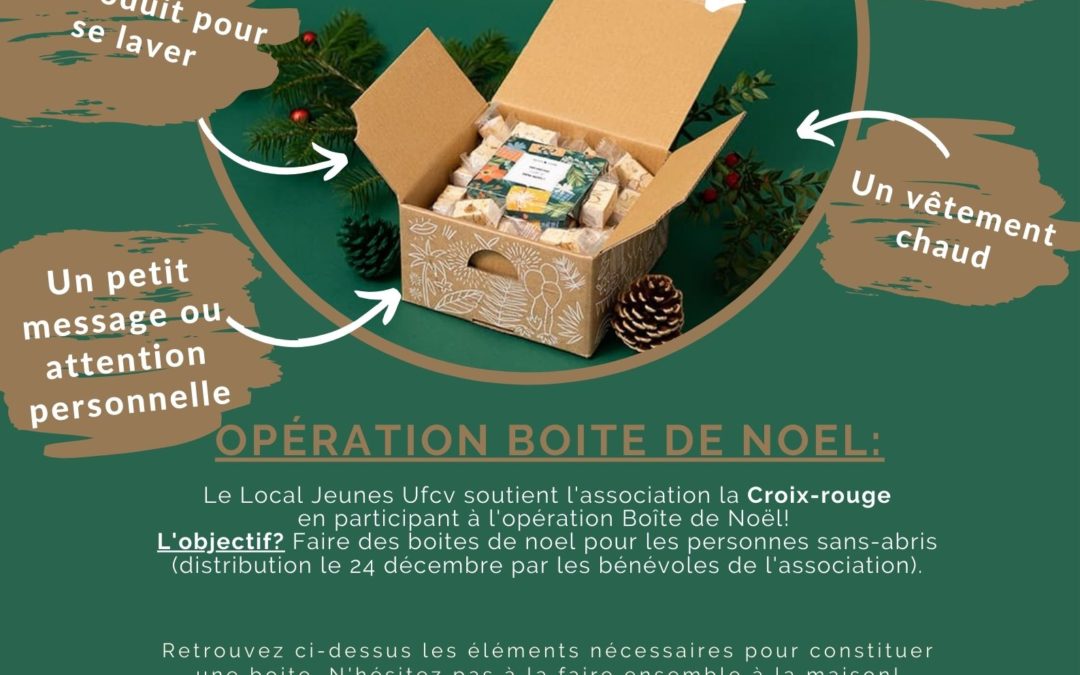 Opération boite de Noël jusqu’au 8 décembre 2023