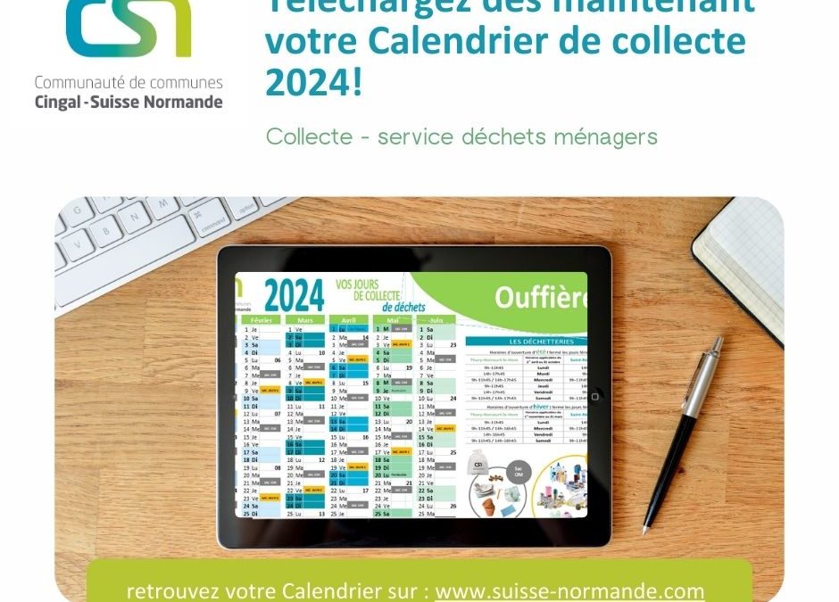 Calendriers de collecte 2024 pour le ramassage des déchets