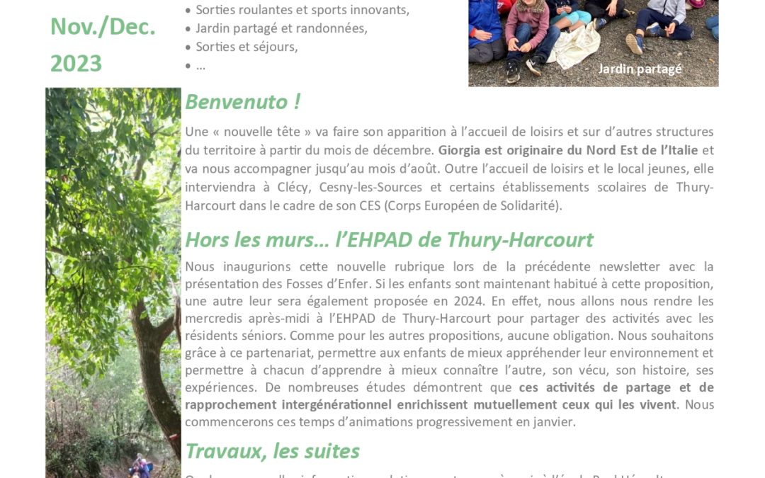 UFCV Accueil de Loisirs de Thury-Harcourt-le-Hom : Infos Novembre – Décembre 2023