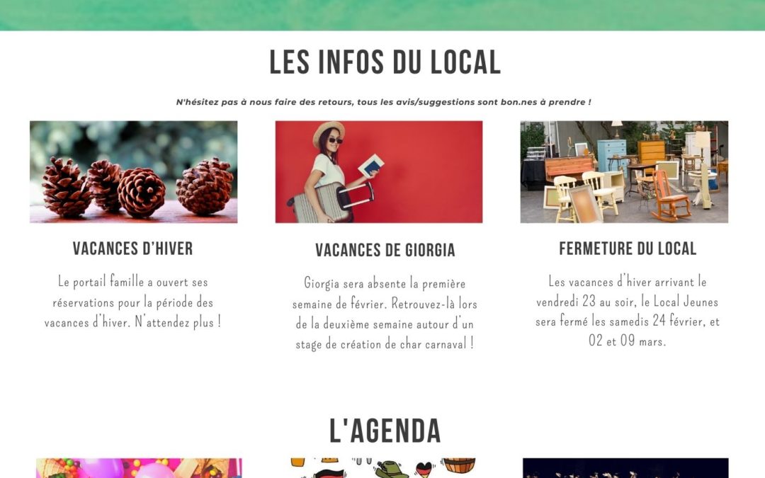 Découvrez le bulletin du mois de février du local jeunes de Thury-Harcourt-le-Hom