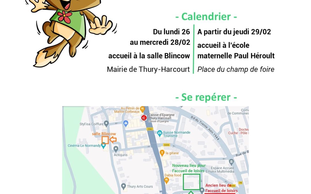 Vacances d’hiver : déménagement du centre de loisirs de Thury-Harcourt-le-Hom