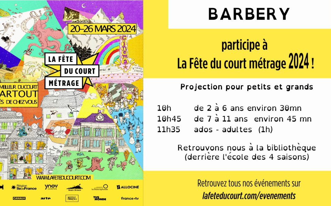 Fête du court métrage ce samedi à Barbery