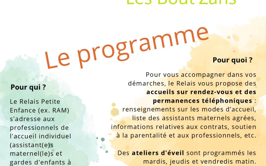 Programme de mai et juin du RPE les Bout’Zans (Thury-Harcourt-le-Hom)