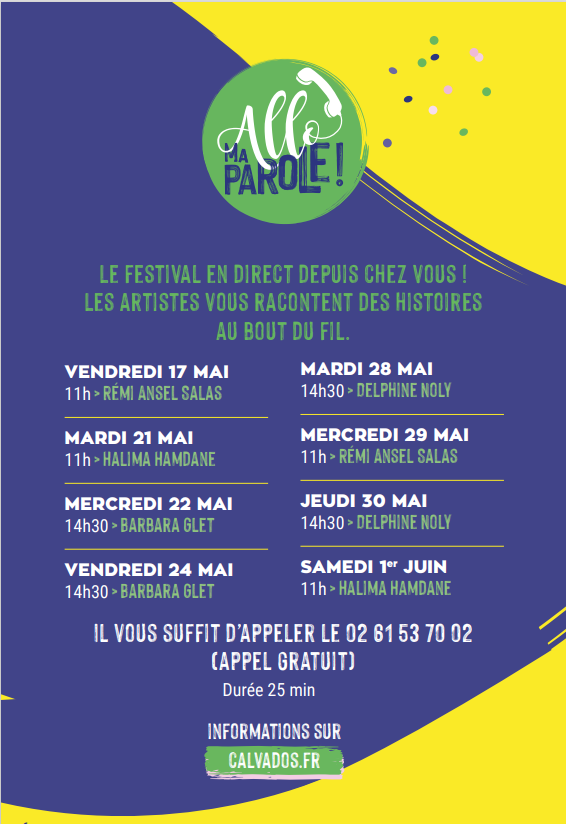 Festival des arts du récit : Ma Parole ! organisé par la Bibliothèque du Calvados