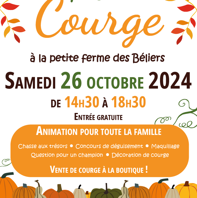 Le Festi’Courge aura lieu le 26 octobre !