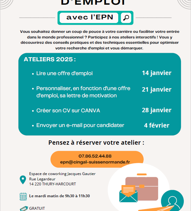 Ateliers recherche d’emploi !
