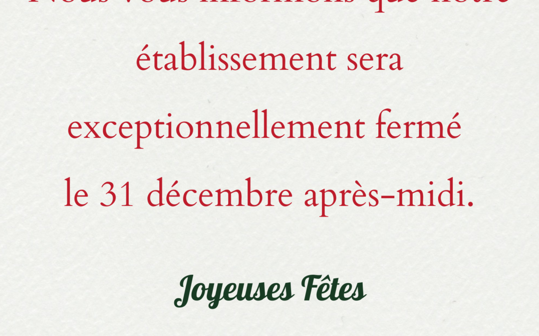 Le siège de la communauté de communes sera fermé exceptionnellement le mardi 31 décembre après-midi