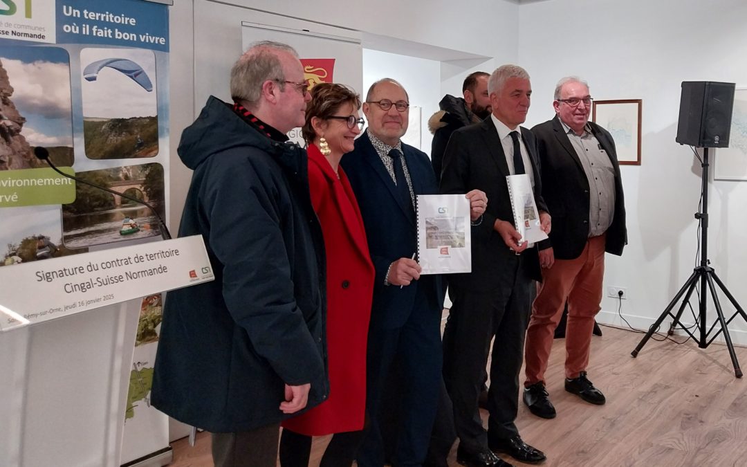 La Région Normandie et la communauté de communes renouvellent leur engagement pour le développement de projets structurants sur le territoire de Cingal-Suisse Normande.