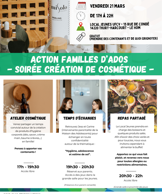 Local jeunes UFCV : Action Familles le 21 mars 2025
