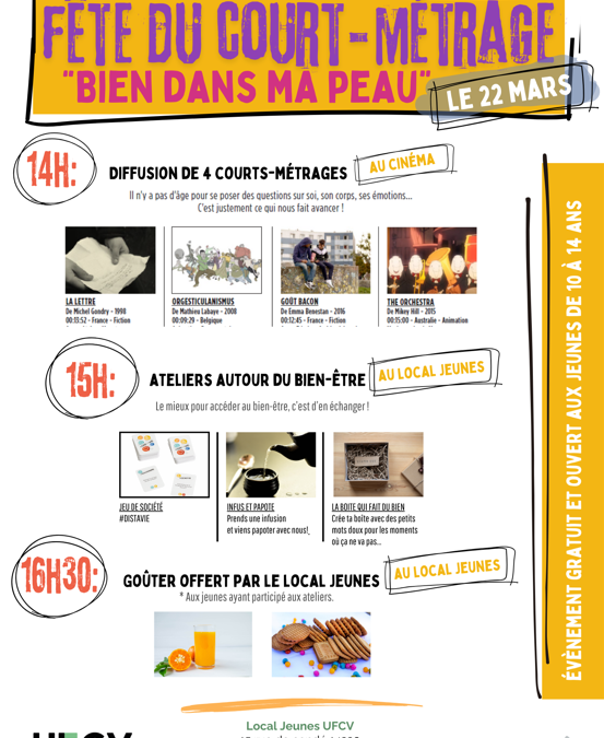Fête du court-métrage le 22 mars