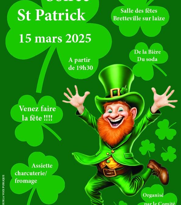 Fête de la Saint-Patrick le samedi 15 mars 2025