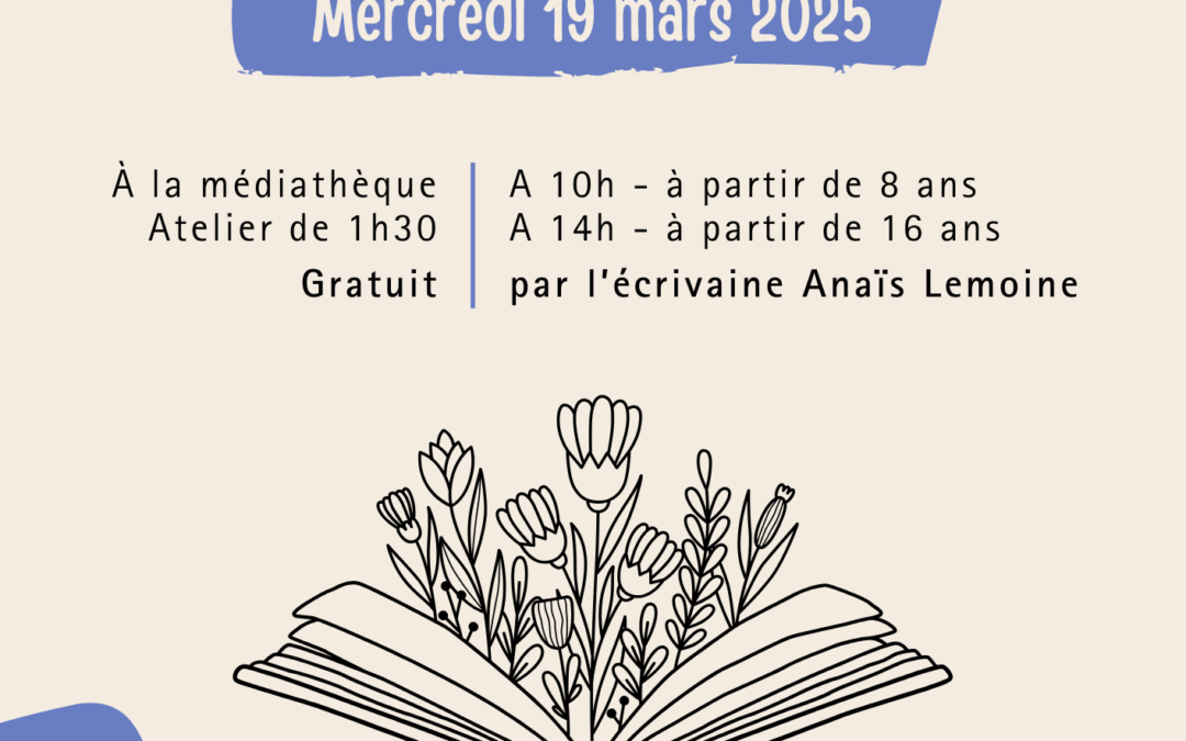 Atelier poésie le mercredi 19 mars 2025