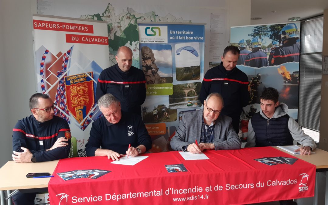 Signature d’une convention de disponibilité avec le SDIS 14 au profit d’un agent sapeur-pompier volontaire