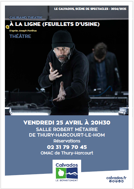 Pièce de Théâtre “À la ligne” le 25 avril 2025 à Thury-Harcourt-le-Hom