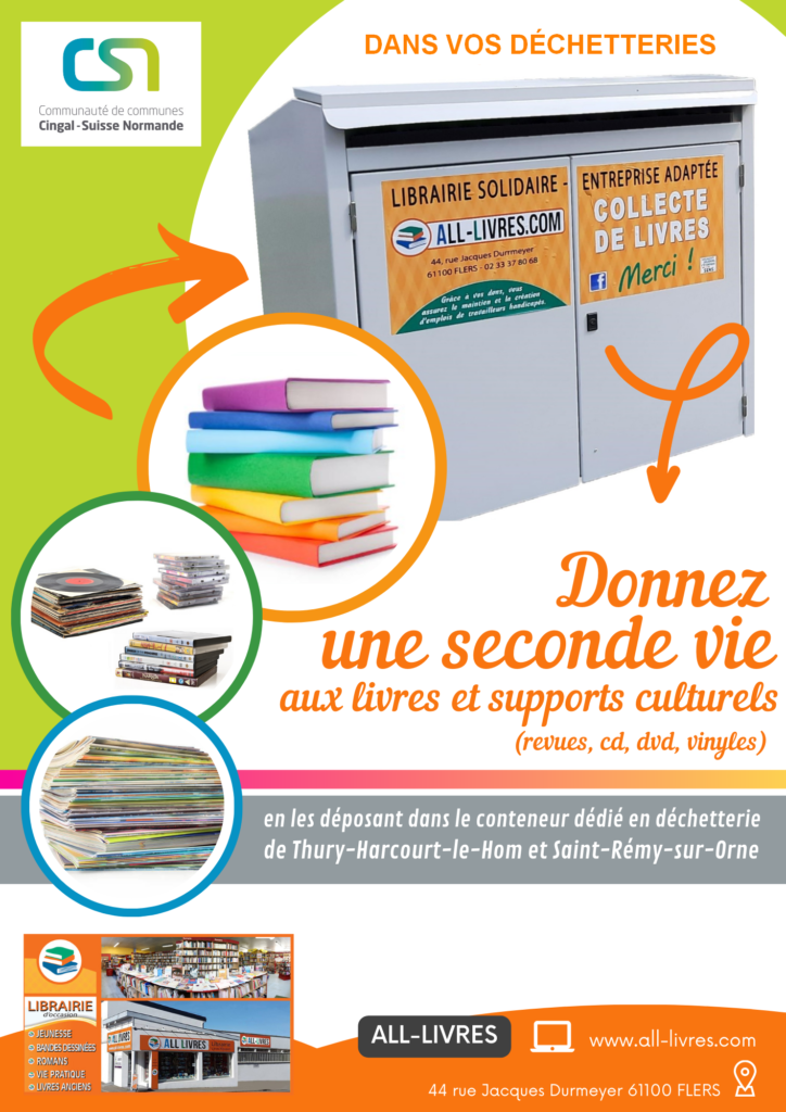 Donnez une seconde vie aux livres et supports culturels
