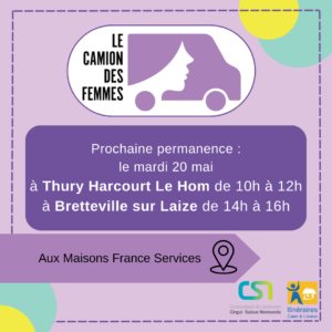 Prochaine permanence du Camion des Femmes : mardi 20 mai 2025
