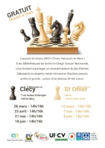 Jeu d’échecs à la bibliothèque de Clécy