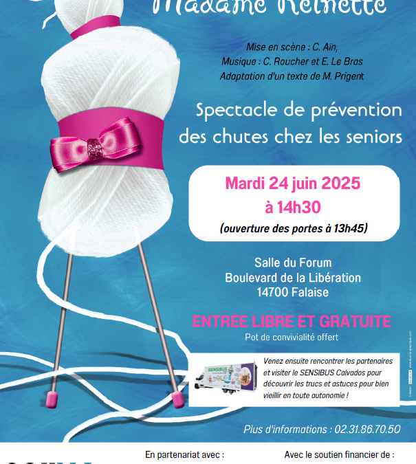 Spectacle de prévention des chutes à Falaise le 24 juin 2025