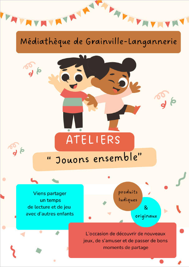 Ateliers jeux à la médiathèque de Grainville-Langannerie