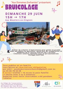 Atelier “Bruicolage” le dimanche 29 juin Aux Moutiers-en-Cinglais