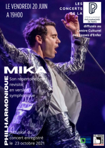 Diffusion du concert de Mika Philharmonique le vendredi 20 juin à 19h00