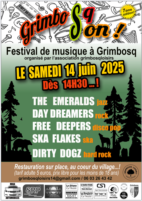 7ème édition festival Grimbosq’Son le 14 juin 2025