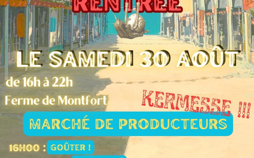 Fête de la rentrée organisée le 30 août par Les Herbes Folles