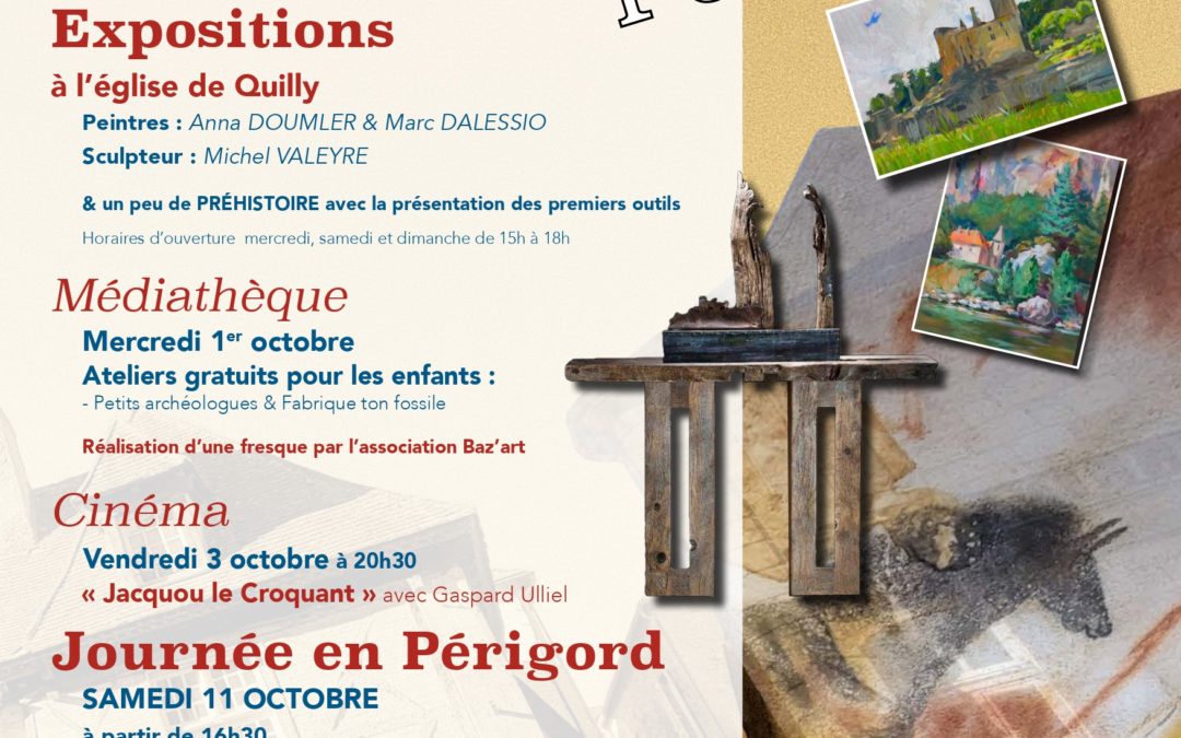 Inauguration des Semaines de Quilly le samedi 27 septembre à Bretteville-sur-Laize
