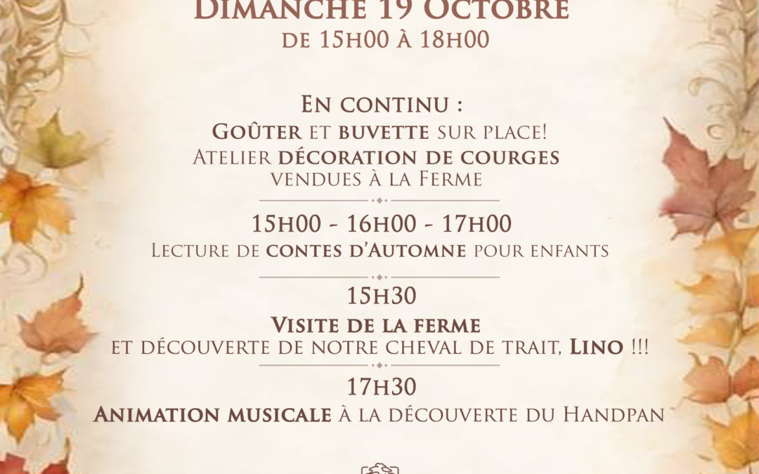 Fête de l’Automne à la Ferme des Cèdres à Martainville le dimanche 19 octobre