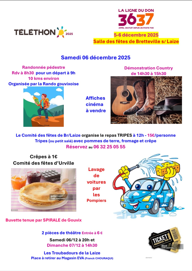 Téléthon à Bretteville-sur-Laize : une journée d’animations