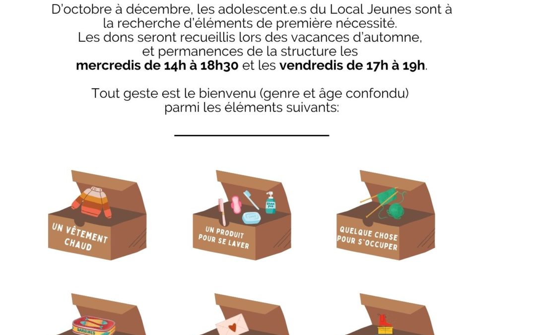 Le local jeunes UFCV et le collège Roger Bellair de Thury-Harcourt-le-Hom lancent leur collecte de dons