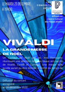 Diffusion du concert de la Philharmonie de Vivaldi par les Arts Florissants le mardi 23 décembre à 19h