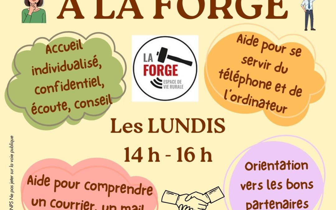 Permanences à la Forge : gratuit, ouvert à toutes et tous