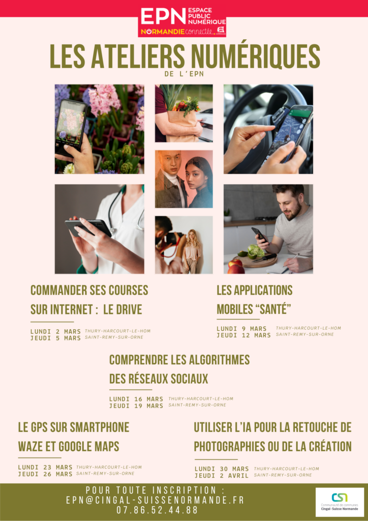 Découvrez le programme des ateliers de l’EPN pour les mois de mars et avril