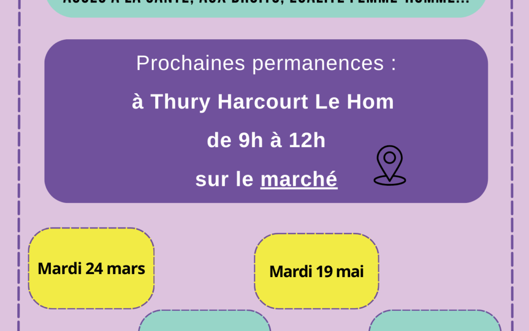Dates des permanences du Camion des Femmes à Thury-Harcourt-le-Hom