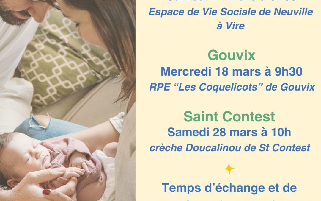 Cercle de parents au Relais Petite Enfance à Gouvix le mercredi 18 mars à 9h30