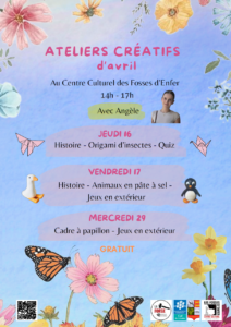 Ateliers créatifs au centre culturel des Fosses d’Enfer à Saint-Rémy-sur-Orne