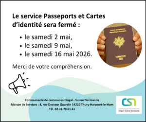 Fermeture exceptionnelle du service Passeports et Cartes d’identité